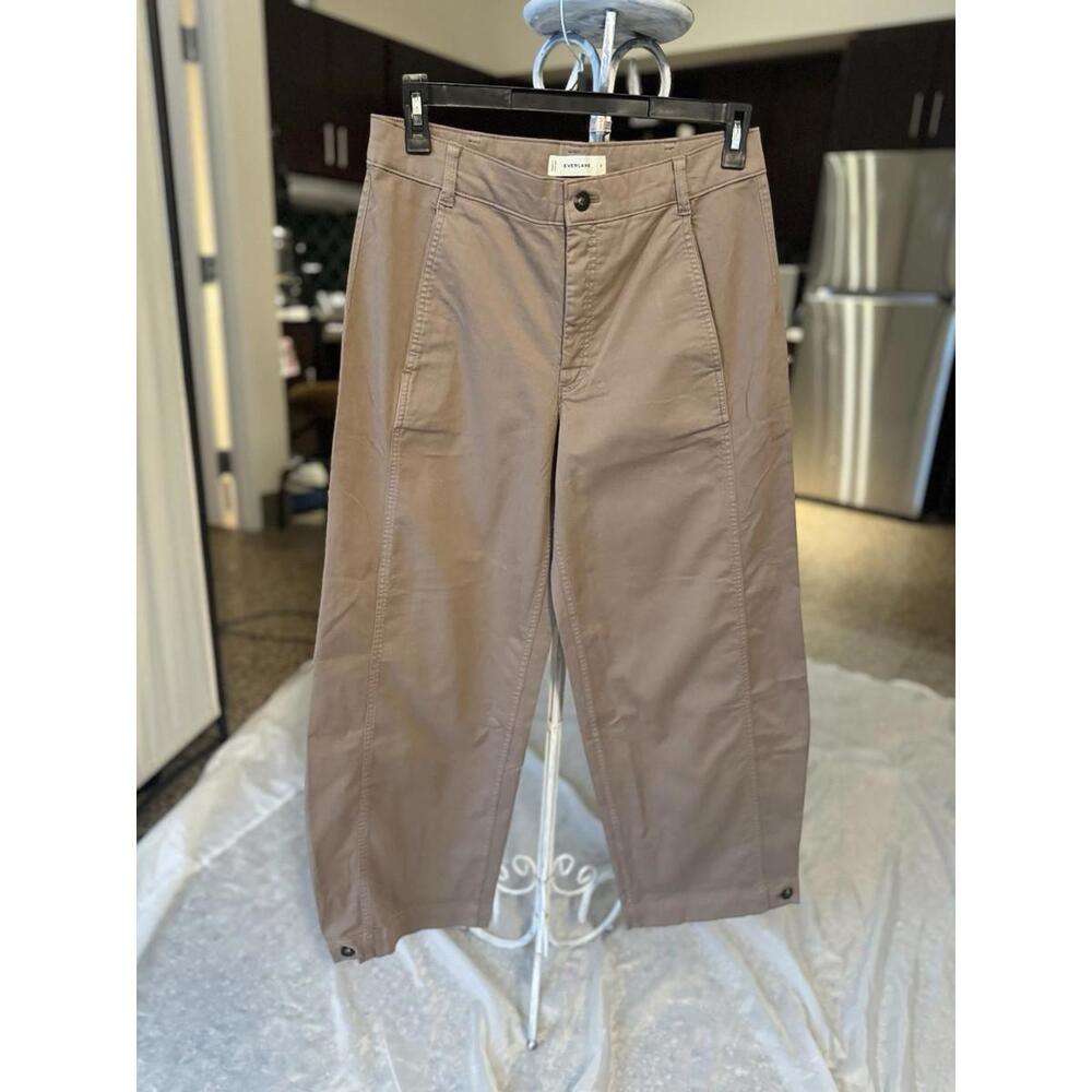 Everlane Wide Leg Pants Organic Cotton Sz 8 Or M